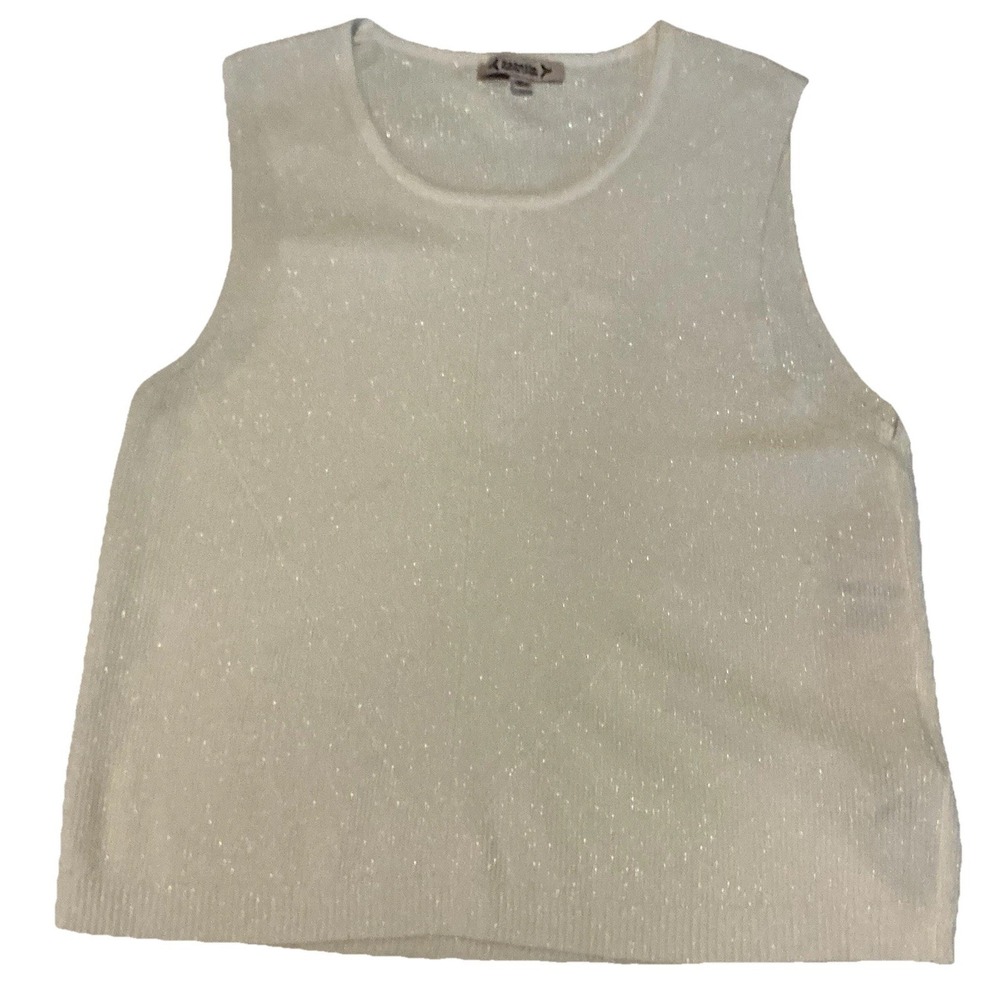 Nanette Lepore XL Sleeveless Tank Top Shimmery Sparkly Glam Night Out Layering